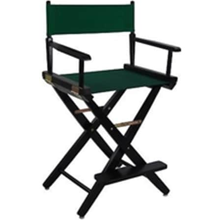 Doba-Bnt 206-22-032-32 24 in. Extra-Wide Premium Directors Chair, Black Frame with Hunter Green Color Cover SA3283859